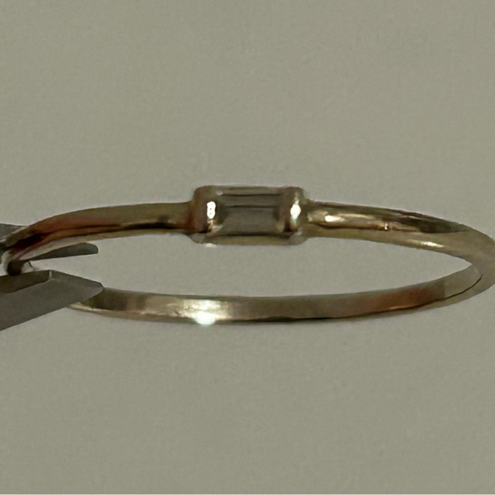 Catbird Baguette Ring, Natural Diamond and 14K White Gold